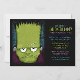 Convites Festa de Halloween do Monstro do Grumpy Frankenste