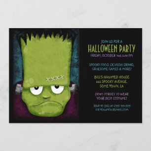 Convites Festa de Halloween do Monstro do Grumpy Frankenste