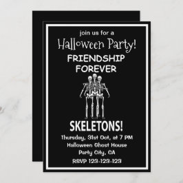 Convites Festa de Halloween do Skeleton Friendt