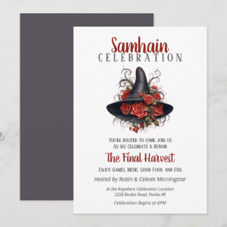 Convites Festa de Halloween do Withat Samhain Harvest