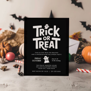 CONVITES FESTA DE HALLOWEEN DOCE FANTASMA TRICK OR TREAT PR