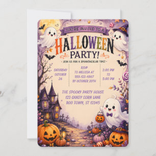 Convites 👻🎃 Festa de Halloween dos Fantasmas Assustadores