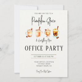 Convites Festa de Halloween Elegante Pumpkin Spice Nice