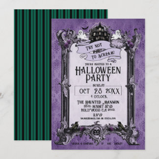 Convites Festa de Halloween em Casa Assombrada