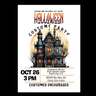 Convites Festa de Halloween em Casa Assombrada
