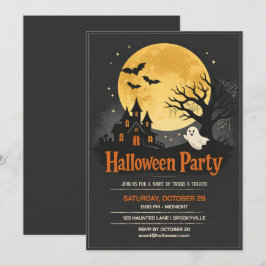 Convites Festa de Halloween em Casa Assombrada Assustadora
