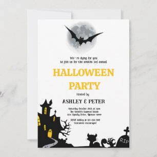 Convites Festa de Halloween Fantasia Anual Casa Assombrada