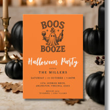 Festa de Halloween Fantasma Vintage Boos & Booze