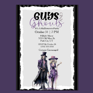 Convites Festa de Halloween Guys and Ghouls