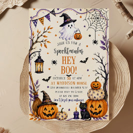 Convites Festa de Halloween Hey Boo