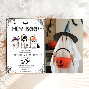 Convites Festa de Halloween Hey Boo