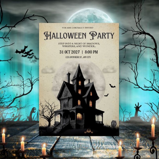Convites Festa de Halloween Legal (Criador carregado)