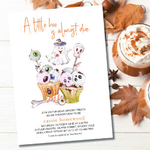 Convites Festa de Halloween Little Boo Comida Baby Shower