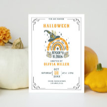 Festa de Halloween Minimalística das Bruxas do Cha