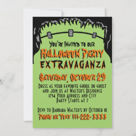 Convites Festa de Halloween Noite Assustadora Doce ou Trave