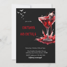 Convites Festa de Halloween para Adultos e Cocktail