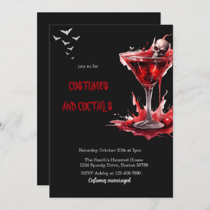 Convites Festa de Halloween para Adultos e Cocktail