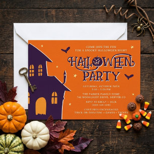 Convites Festa de Halloween para Crianças Casa Assombrada A