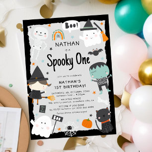 Convites Festa de Halloween para Crianças de 1 Ano