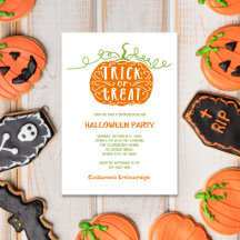 Festa de Halloween para Doce ou Travessura Laranja
