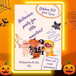 Convites Festa de Halloween para pequenos monstros! Kids Pa