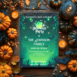 Convites Festa de Halloween Personalizada com Lanternas e B