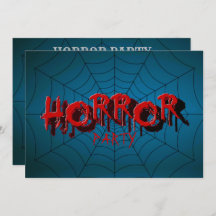 Festa de Halloween Red Horror Spider Web Blue Scar