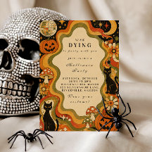 Festa de Halloween Retro Elegante e Groovy