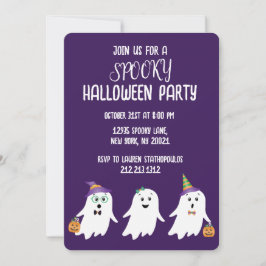 Convites Festa de Halloween Spooky Ghosts Trick Ou Tratat