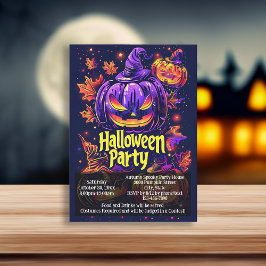 Convites Festa de Halloween Spooky Jack-O-Lanterna