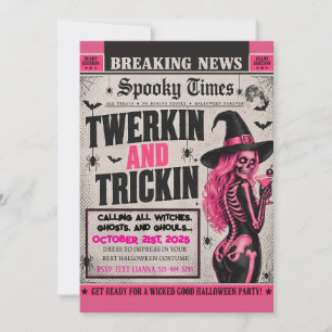 Convites Festa de Halloween Trickin e Twerkin