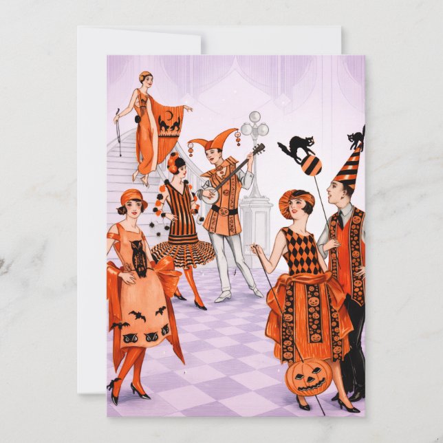 Convites Festa de Halloween Vintage (Frente)