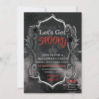 Convites Festa de Halloween Vintage para Adultos Assustador