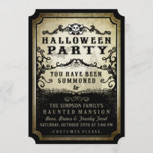 Convites Festa De Halloween Você Foi Chamada De Preto E Tan
