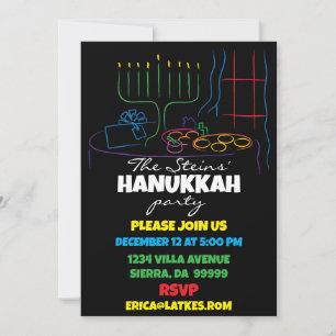 Convites Festa de Hanukkah da Luz