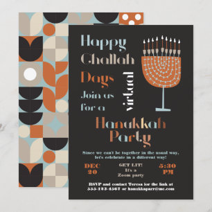 Convites Festa de Hanukkah no Dia do Challah Virtual