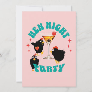 Convites Festa de Hen Noite Personalizada - Bachelorette En