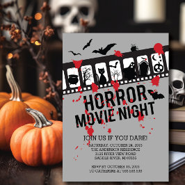 Convites Festa de Horror Movie Night Filme