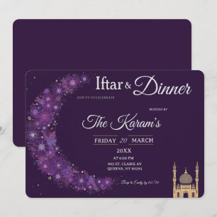 Convites Festa de Iftar do Ramadan da Mesquita Mínima Roxa