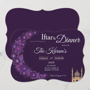 Convites Festa de Iftar do Ramadan da Mesquita Mínima Roxa