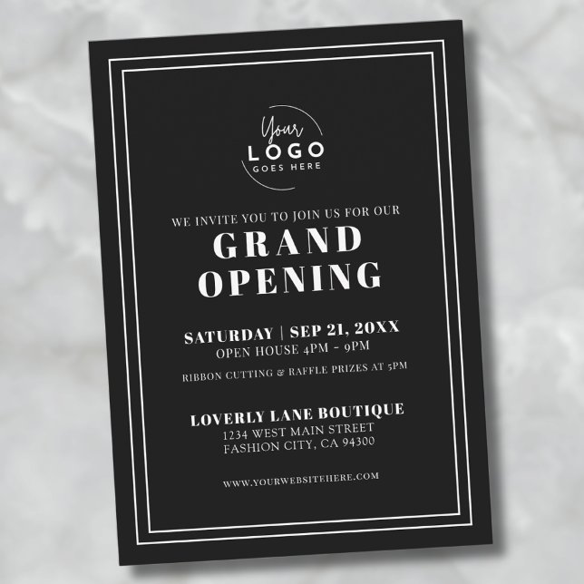 Convites Festa de Inauguração da Simple Business Logo (Logo Simple Business Grand Opening Party Invitation)