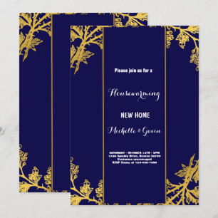 Convites Festa de inauguração moderna de outono em casa nov