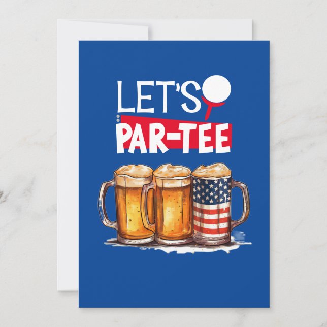 Convites Festa de Independência do Golfe 4 de Julho  (Frente)