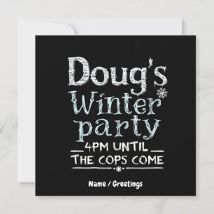 Convites Festa de inverno de Doug, 15 de fevereiro, 16:00 e