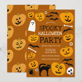 Convites Festa de Jack-o-lanternas do FESTA HALLOWEEN Perso