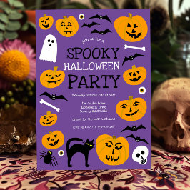 Convites Festa de Jack-o-lanternas do FESTA HALLOWEEN Perso