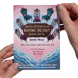 Convites festa de jantar de cabeça para baixo, Surrealismo 