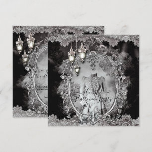 Convites Festa de Jantar de Halloween da Dama Assombrada Vi