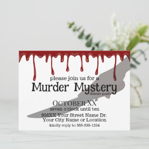 Convites Festa de Jantar de Mistério de Assassinato Sinistr