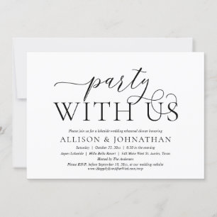 Convites Festa De Janto De Ensaio De Casamento Conosco